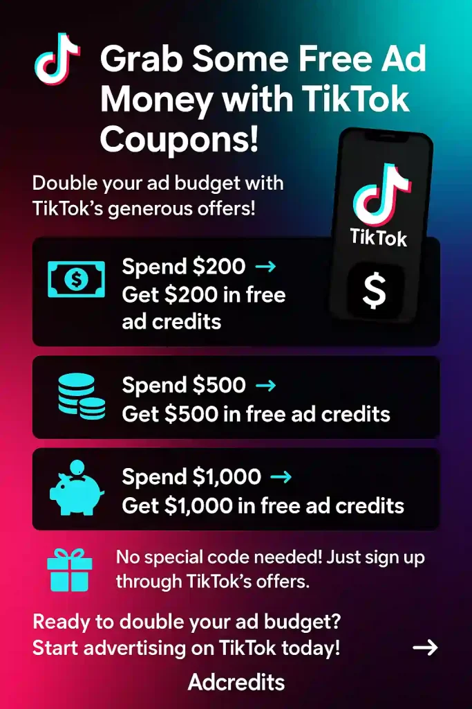 Ad Money with TikTok Coupons