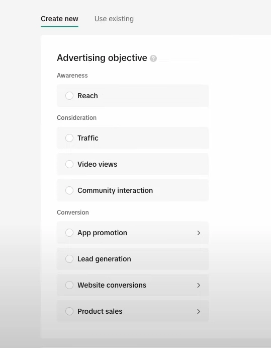 Defining TikTok Advertising Objective