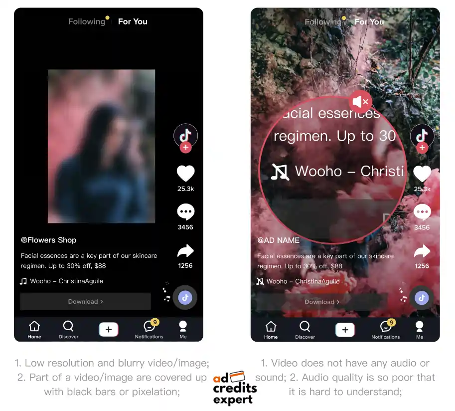 TikTok Ads - Poor Video and Audio Quality