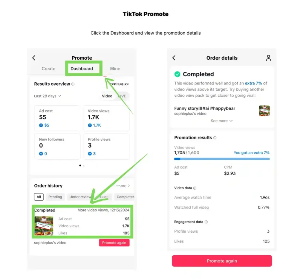 TikTok Promote - Review and Pay