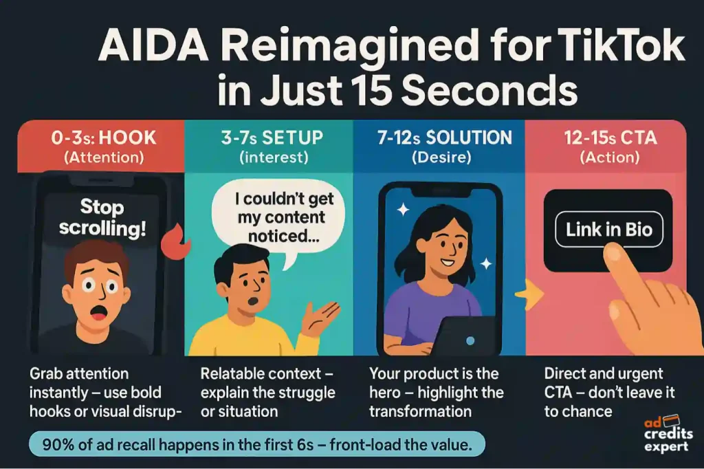 AIDA Framework - 3-Second TikTok Ad Hook