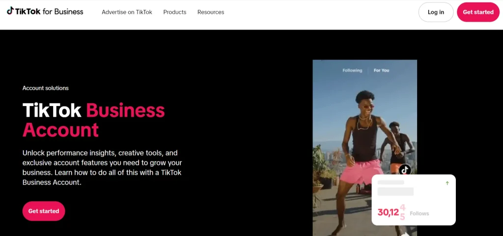 Tiktok for business account
