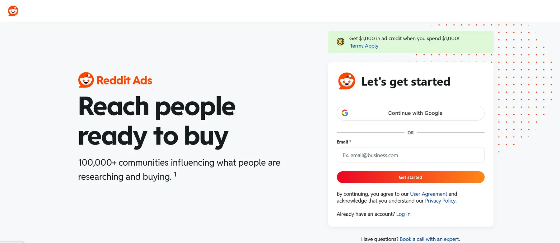 Create Reddit Ads account