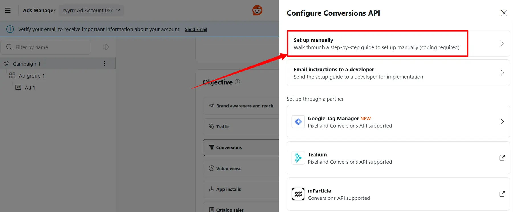 Reddit Ads CAPI Setup Path