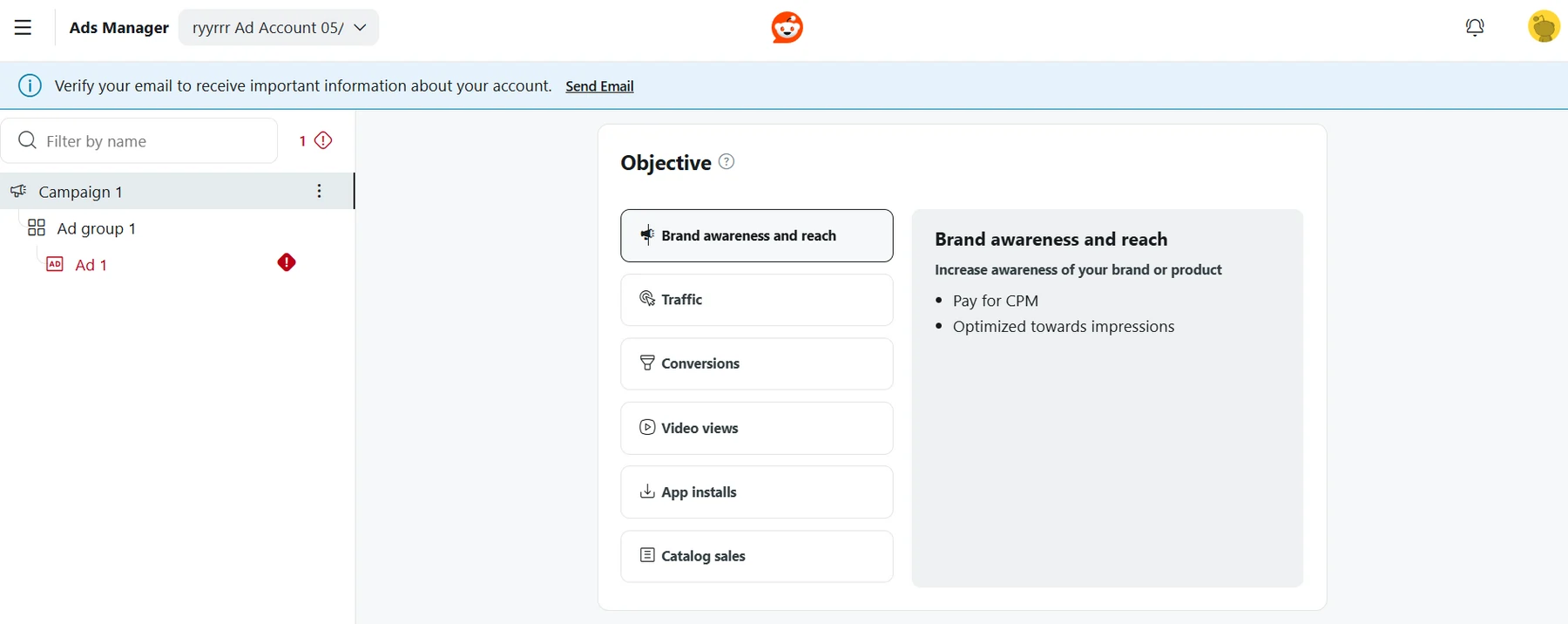 Reddit Ads Campaign Objectives
