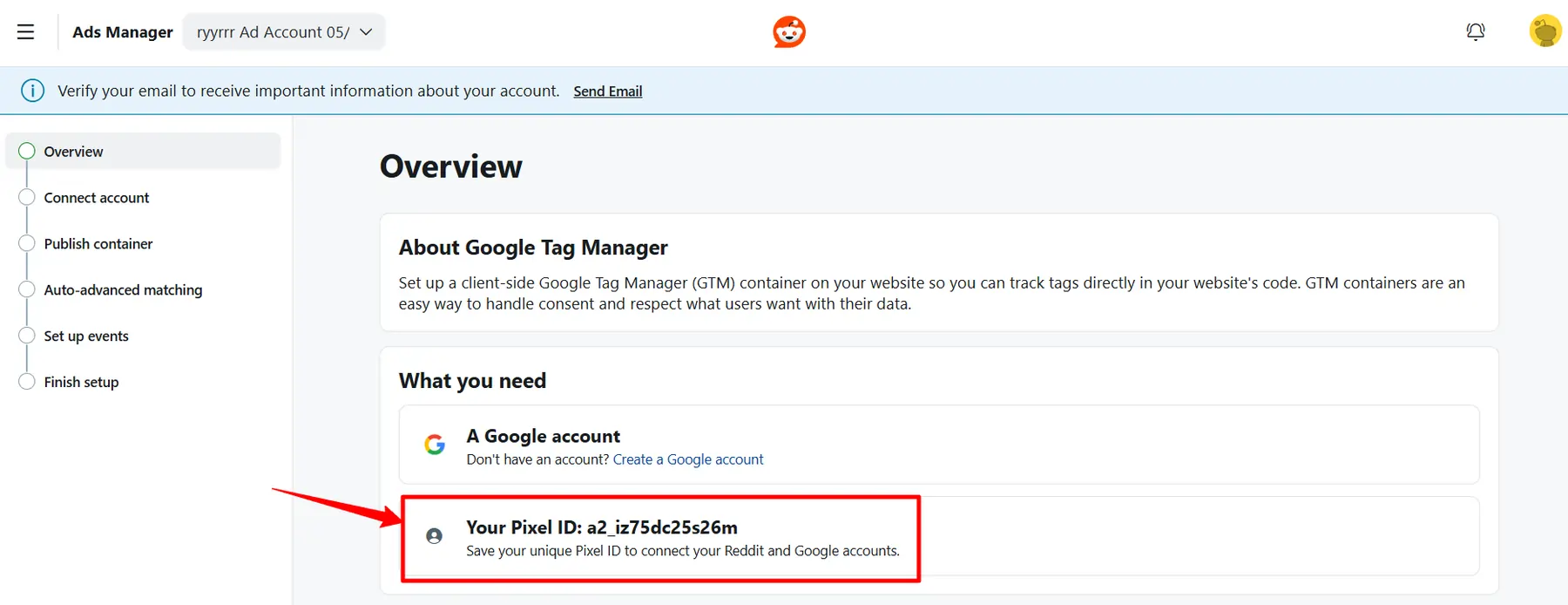 Reddit Ads Pixel Setup Path