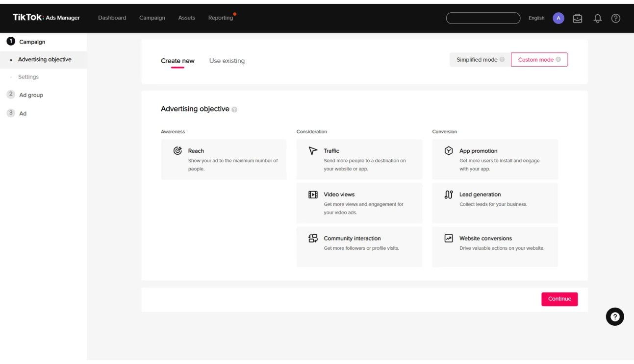 TikTok Ads Campaign Objectives