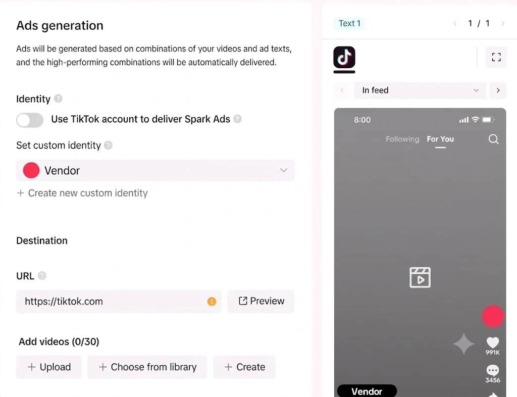 Group Creatives in TikTok Smart+