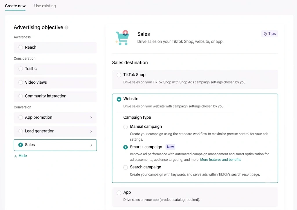 Match Your Objective in TikTok Smart+